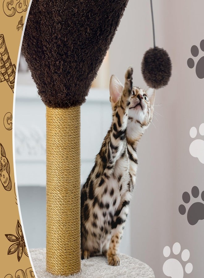 Sosation Espresso Martini Cat Scratcher 19.7" H Cat Scratching Post Scratcher with Dangling Ball for Indoor Cats Scratching Post for Kittens and Medium Large Cats - Image 4
